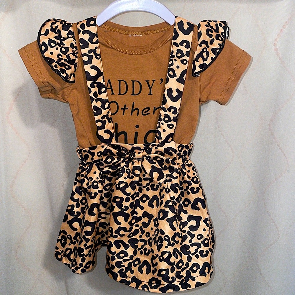 Leopard Boutique Onsie and Dress Outfit Sze 6-9months